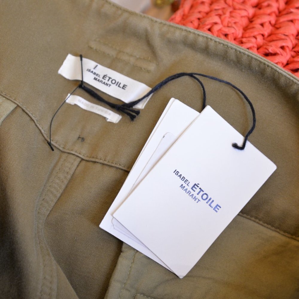 SOLD - NWT Isabel Marant Geena High Waist Tan Cargo Trousers Sz 38 - Picture 6 of 12